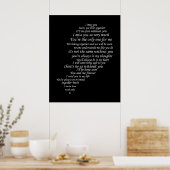 Ik Mis Jou  Tekst, ook,  in Half Hart Poster (Keuken)