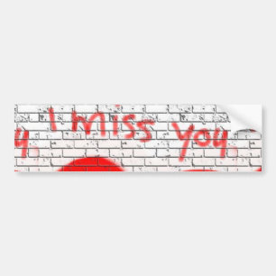 Ik Mis Jou, Twinflame Vriend Liefde Gebroken Hart  Bumpersticker