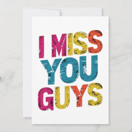 Ik mis jullie bedankkaart