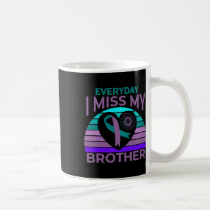 Ik mis mijn broer Heart Ribbon zelfmoordbewustzijn Koffiemok