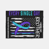 Ik mis mijn broer zelfmoordpreventie fleece deken (Voorkant (Horizontaal))