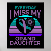 Ik mis mijn kleindochter hart zelfmoord bewustzijn poster (Voorkant)