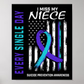 Ik mis mijn nichtje Suicide Awareness Prevention A Poster (Voorkant)