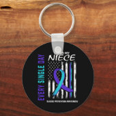 Ik mis mijn nichtje Suicide Awareness Prevention A Sleutelhanger (Voorkant)