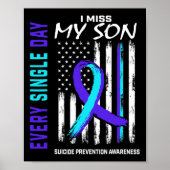 Ik mis mijn Son Suicide Prevention Awareness Ameri Poster (Voorkant)