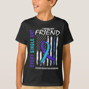 Ik mis mijn vriend zelfmoordpreventie Amer T-shirt