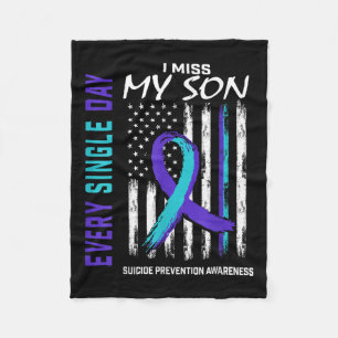 Ik mis mijn zoon Suicide Awareness Prevention Amer Fleece Deken