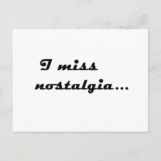 Ik mis nostalgie briefkaart (Voorkant)