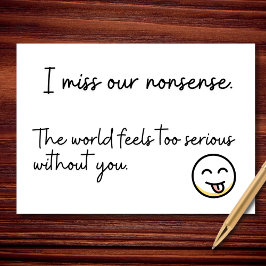 Ik mis onze onzin kaart