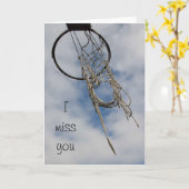 Ik mis u basketbalkaart kaart (Gele Bloem)