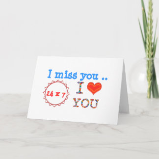 Ik mis U - een gift van uitdrukkingsn effect van Feestdagen Kaart