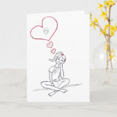 Ik mis u kaard kaart (Gele Bloem)