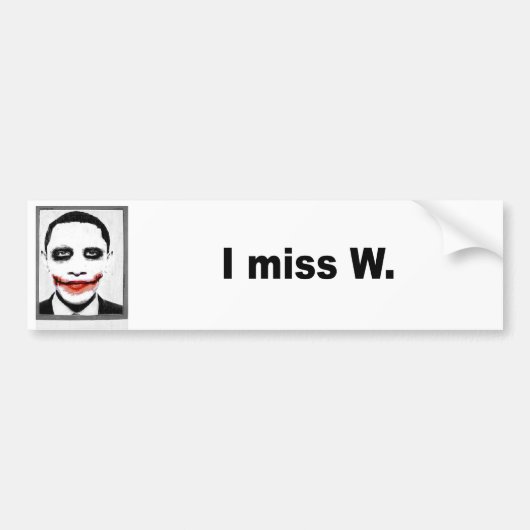 Ik mis W Bumpersticker (Voorkant)