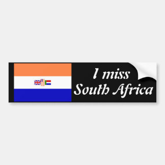 Ik mis Zuid-Afrika Bumpersticker