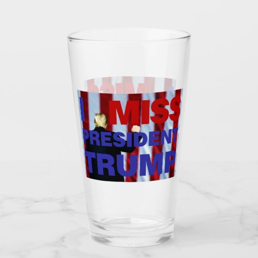 Ik Miss President Trump Glas (Voorkant)