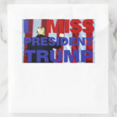 Ik Miss President Trump Rechthoekige Sticker (Tas)