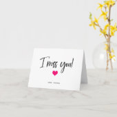 Ik Miss U | Achtergrondkleur met hart Kaart (Gele Bloem)