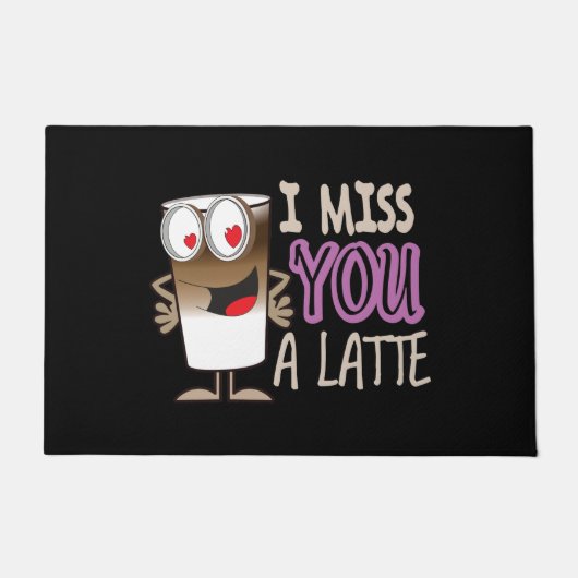 Ik Miss U een Latte Deurmat (Voorkant)