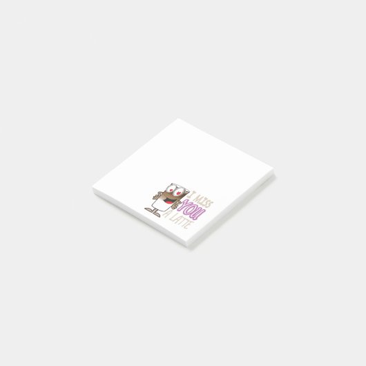 Ik Miss U een Latte Post-it® Notes (Schuin)