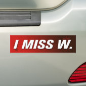 Ik Miss W, Bumpersticker (Op auto)