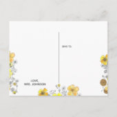 Ik Miss You Floral Briefkaart (Achterkant)