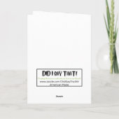 IK MIST JE Wenskaart Kaart (Achterkant)