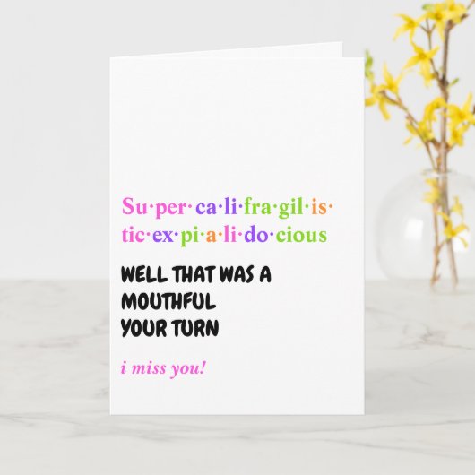 IK MIST JE Wenskaart Kaart (Gele Bloem)