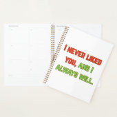 Ik mocht je nooit. planner (Display)