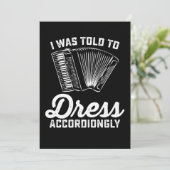 Ik moest accordeon aankleden kaart (Staand voorkant)