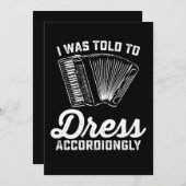 Ik moest accordeon aankleden kaart (Voorkant / Achterkant)