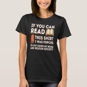 Ik moest mijn boek neerleggen Lezen Boekenwurm T-shirt