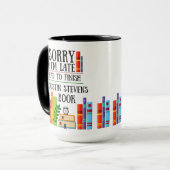 Ik moest mijn Dustin Stevens boek afmaken Mok (Voorkant links)