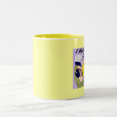 "Ik moest reclame maken voor liefde" MOK! Tweekleurige Koffiemok (Center)