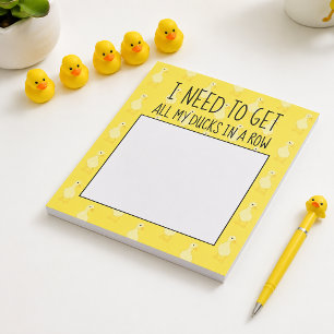 Ik moet al mijn eenden op een rij krijgen Cute Gel Notitieblok