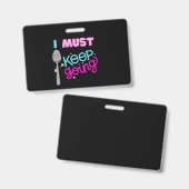 Ik moet blijven gaan badge (Voor- en achterkant)