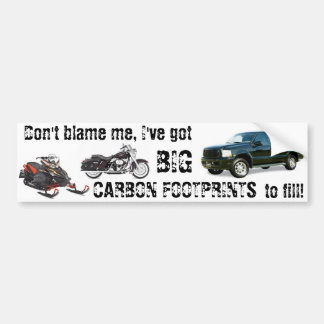 Ik moet de grote CO2-voetafdruk invullen Bumpersticker