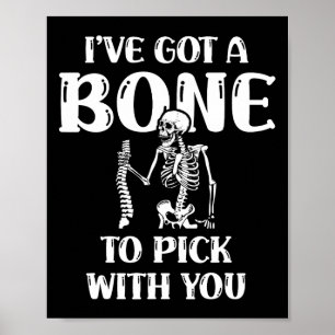 Ik moet een bot kiezen met Halloween Skeleto Poster