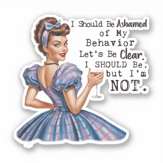 Ik moet me schamen voor mijn gedrag  sticker (Voorkant)