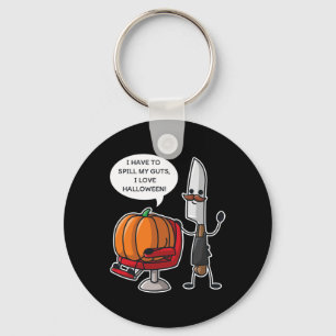 Ik moet mijn hart luchten Ik hou van Halloween Pom Sleutelhanger