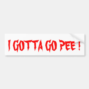 Ik moet plassen bumpersticker 1