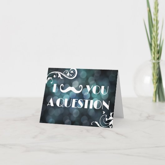 Ik Moet U Een Vraag Stellen Bokeh Lichten Uitnodig (Voorkant)