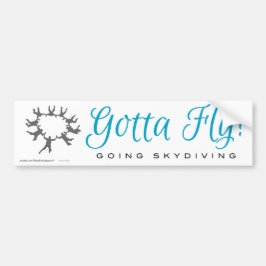 Ik moet vliegen. Going Skydiving Bumpersticker