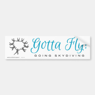 Ik moet vliegen. Going Skydiving Bumpersticker