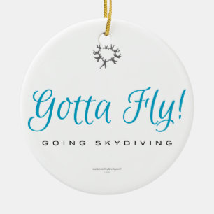 Ik moet vliegen. Going Skydiving Keramisch Ornament