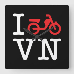 Ik motorfiets Vietnam Vierkante Klok