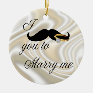 Ik Mustache je... om me te trouwen Keramisch Ornament