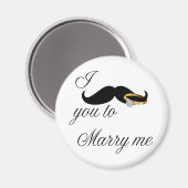 Ik Mustache je... om me te trouwen Magneet (Voorkant / Achterkant)