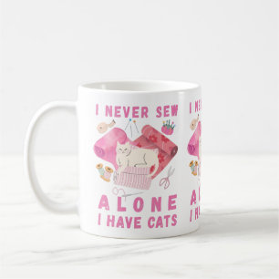 Ik Naai Nooit Alleen Ik Heb Katten - Een Kat Die N Koffiemok