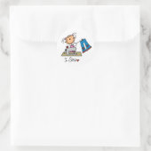 Ik naai T-shirts en cadeautjes Ronde Sticker (Tas)