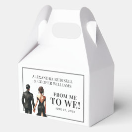 IK NAAR ONS TOE | Elegant zwart-wit Bedankdoosjes